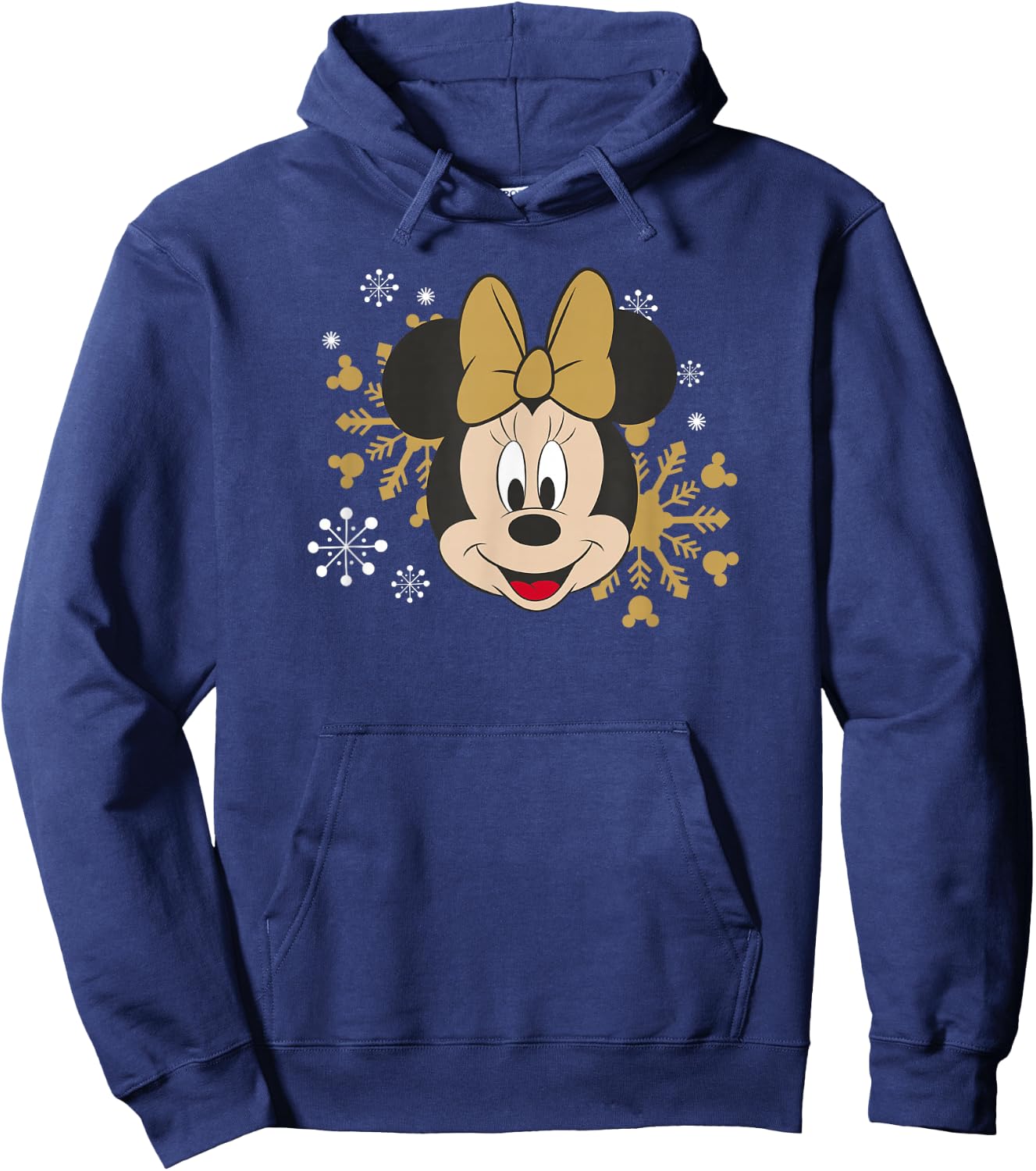 Disney Minnie Mouse Christmas Holiday Golden Snowflake Hoodie - Hoodie | Navy