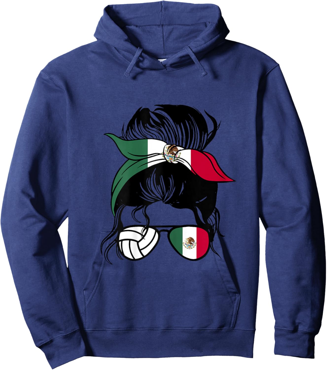 Mexico Volleyball Mom Mothers Day Mexican Volleyball Girl Hoodie - Hoodie | Navy