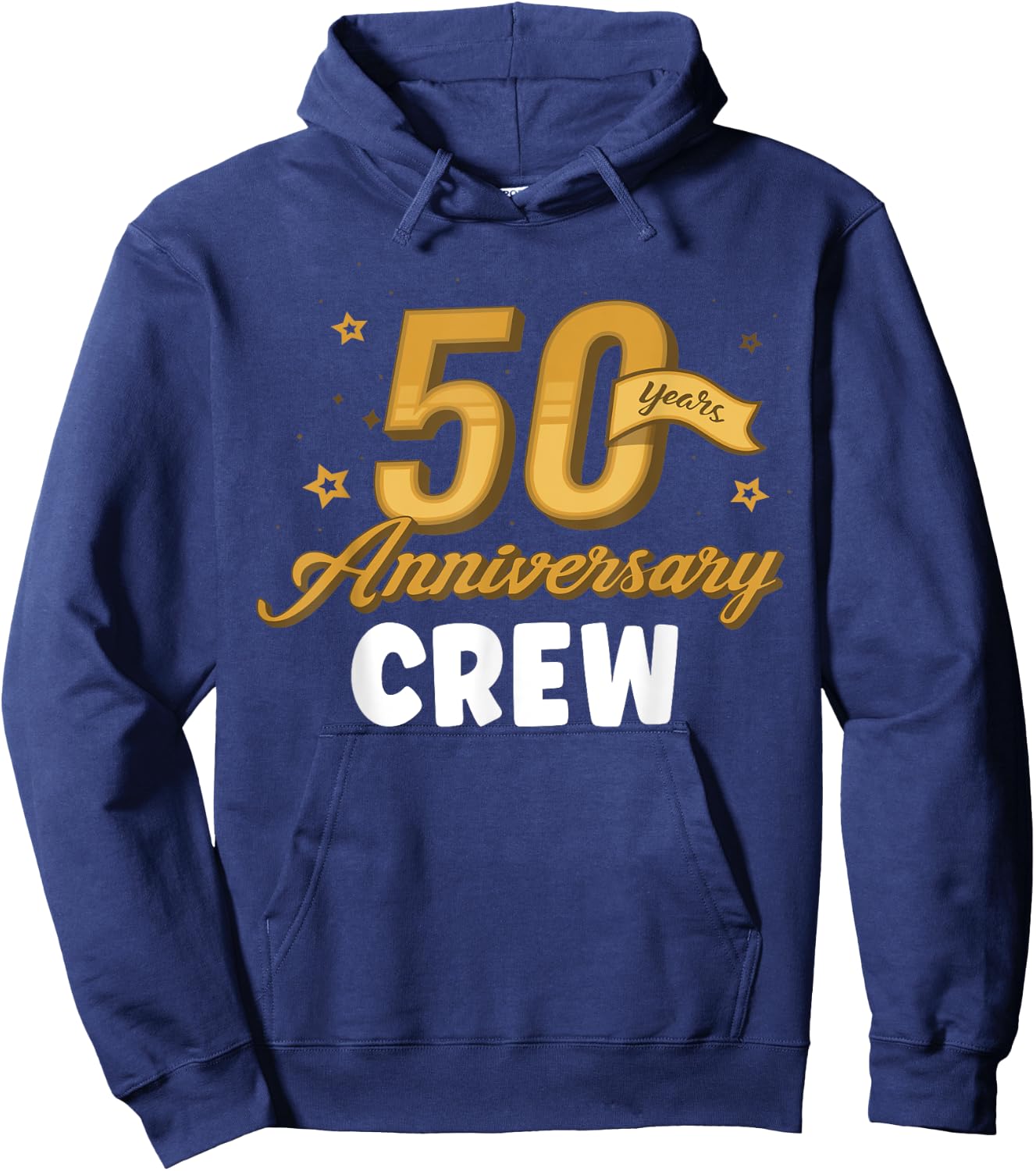 50th Anniversary 50 years of Marriage Golden Wedding Crew Hoodie - Hoodie | Navy