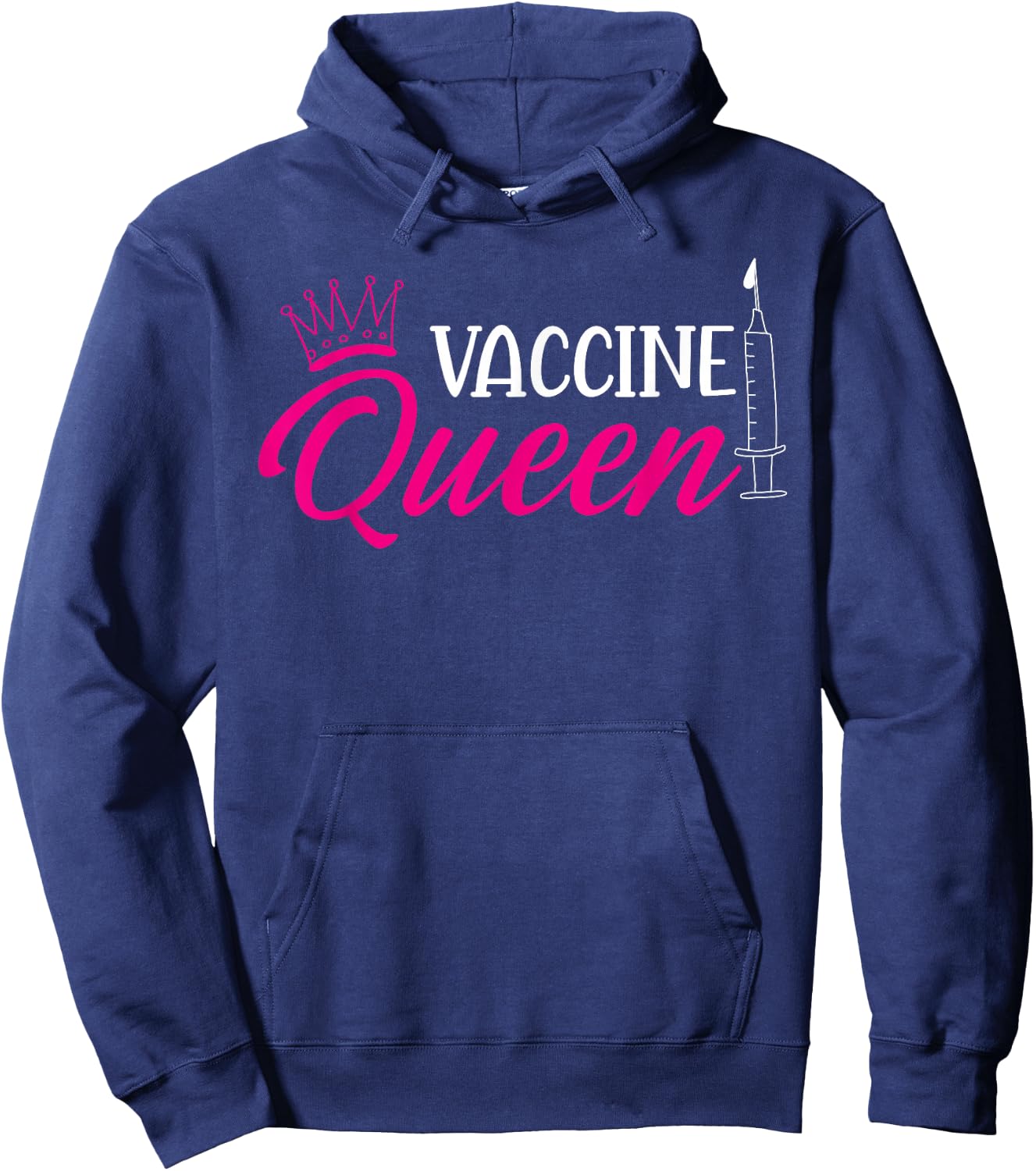 Vaccine Queen Hoodie - Hoodie | Navy