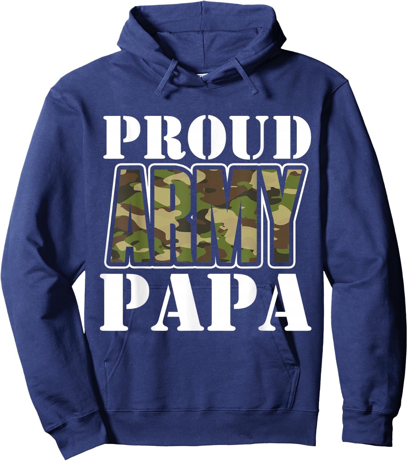 Proud Army Papa Father's Day Hoodie - Hoodie | Navy