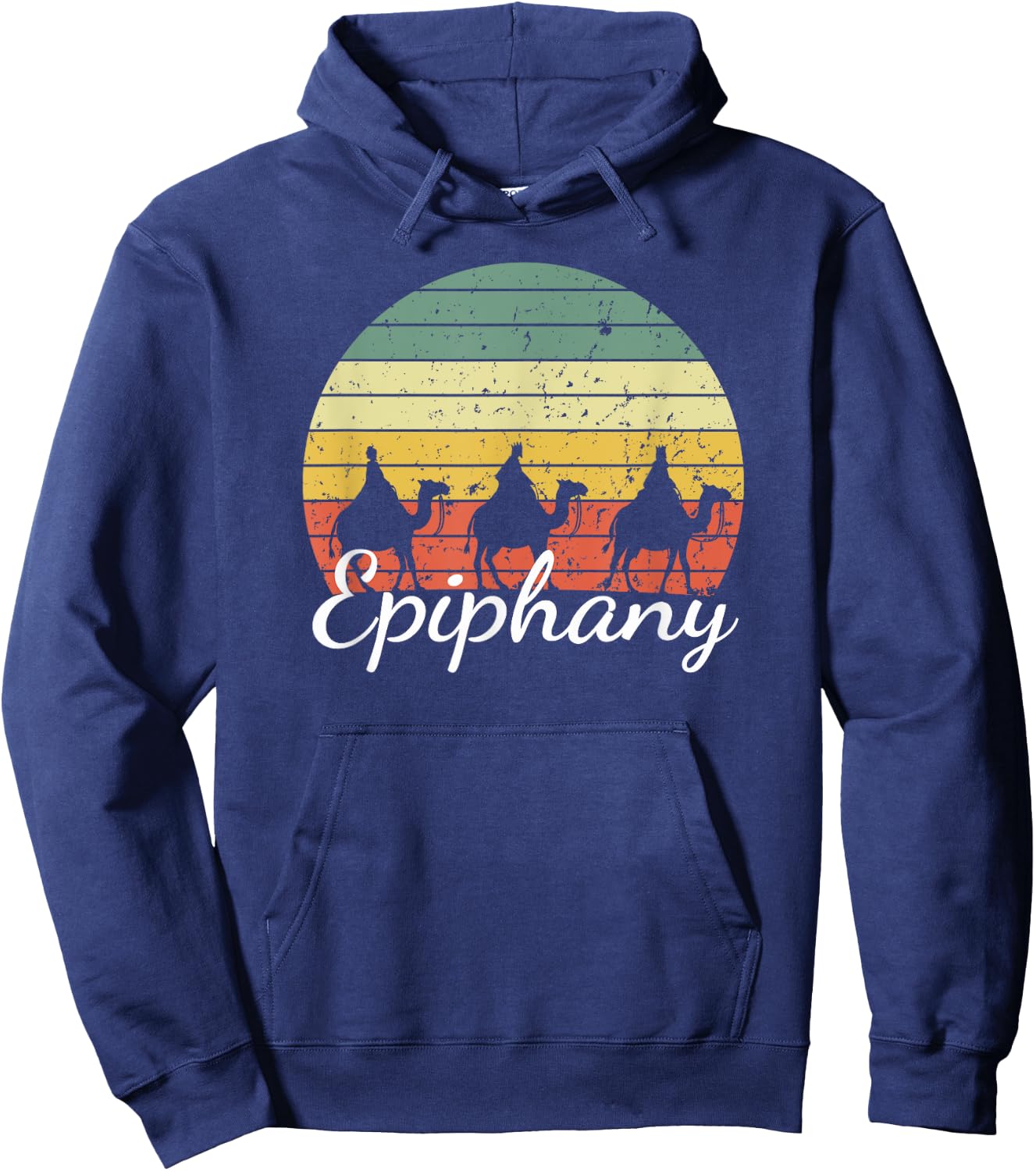 Cute Epiphany Three Wise Men retro 3 Kings day Christian Hoodie - Hoodie | Navy