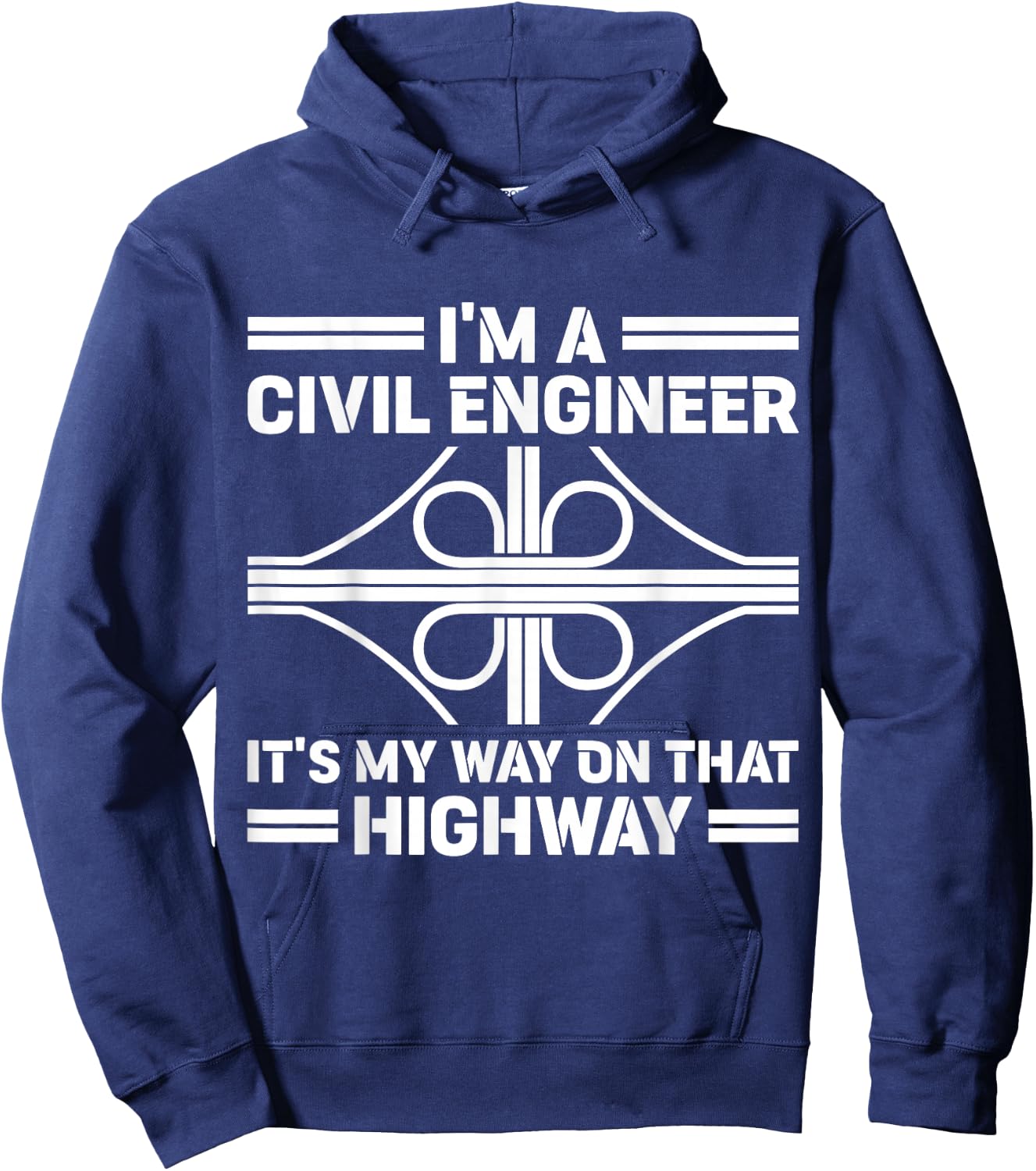 Civil Engineering & Civil Engineer -Adults Black Small Modern Short Sleeve Hoodie - Hoodie | Navy