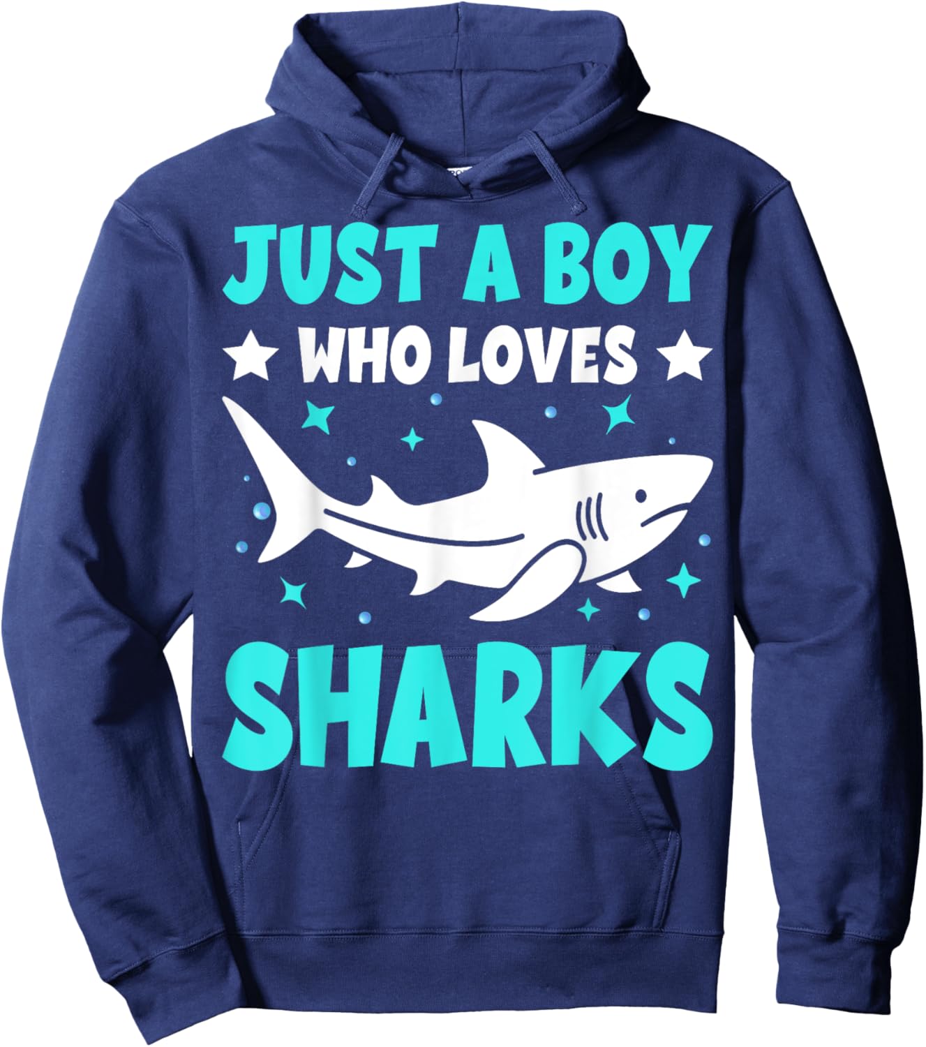 Just A Boy Who Loves Sharks Cute Sharks Lover Kids Gifts Hoodie - Hoodie | Navy