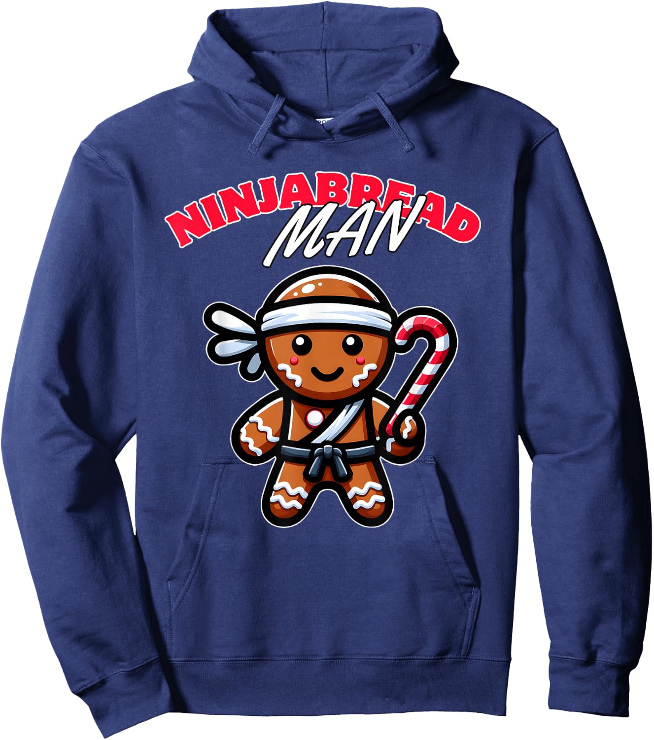 Funny Christmas Ninja Gingerbread Ninjabread Hoodie - Hoodie | Navy