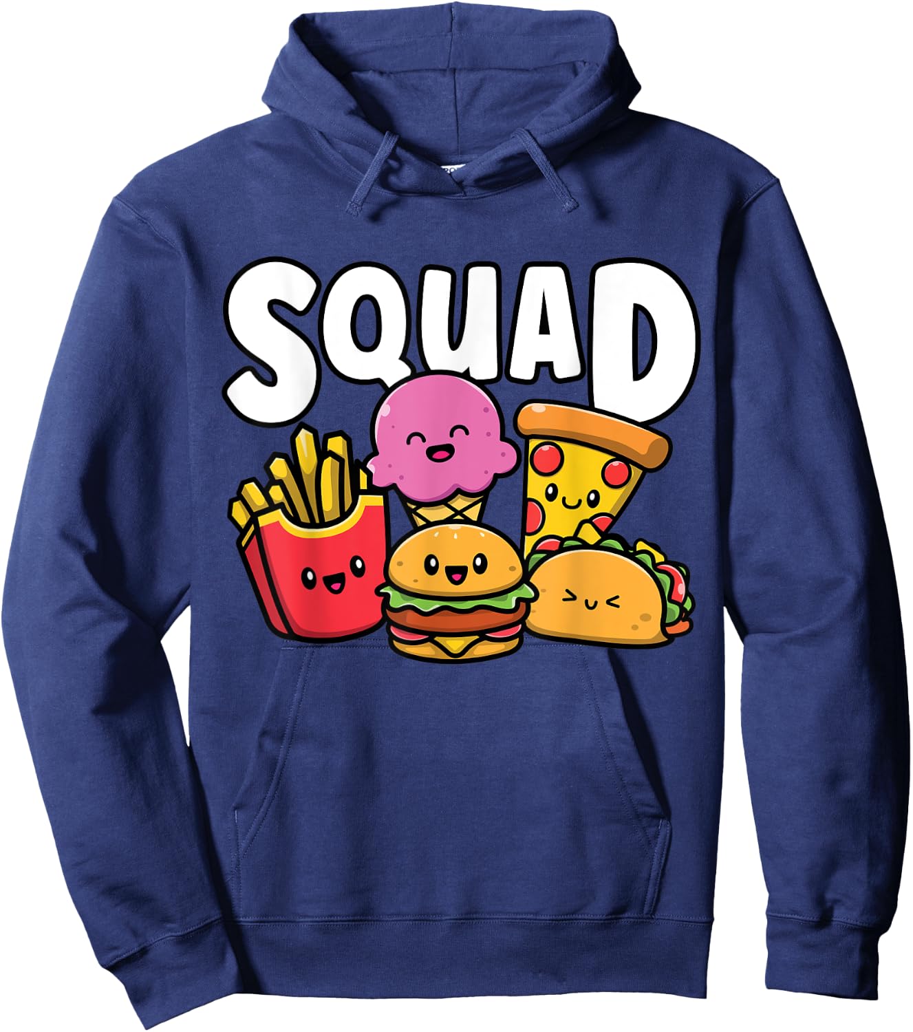 Junk Food Squad Cute Funny Fast Food Lover Foodie Hoodie - Hoodie | Navy