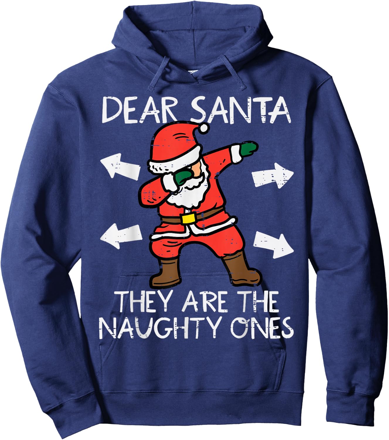 Christmas Dear Santa They Are Naughty Ones Xmas Dab Kids Hoodie - Hoodie | Navy