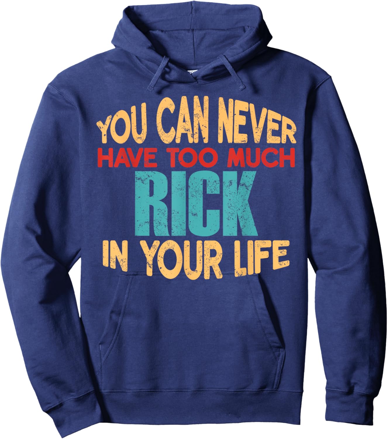 Funny Rick Personalized First Name Joke Item Hoodie - Hoodie | Navy