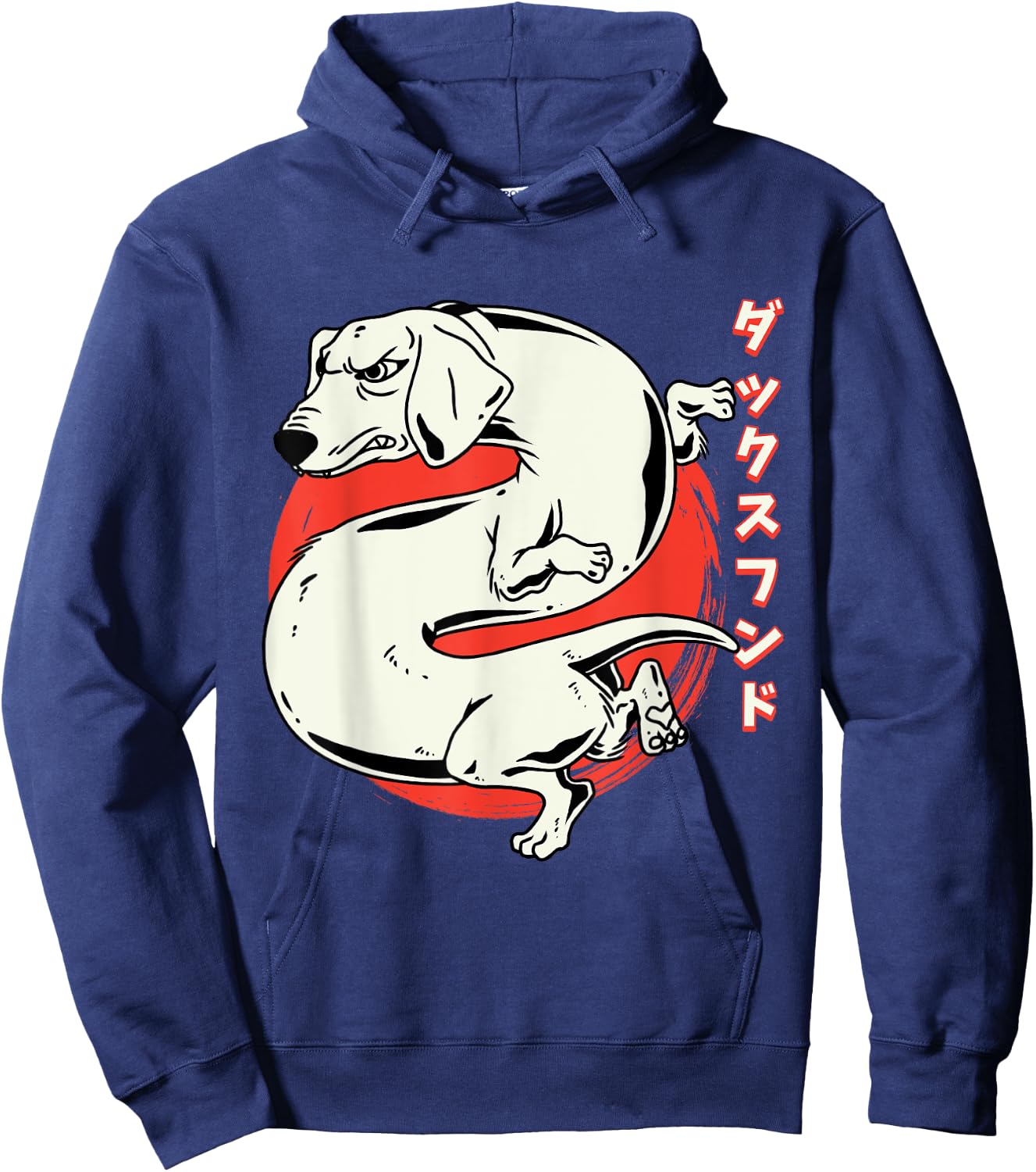 Japanese Dachshund Dragon Dog Fun Dachshund Women Hoodie - Hoodie | Navy