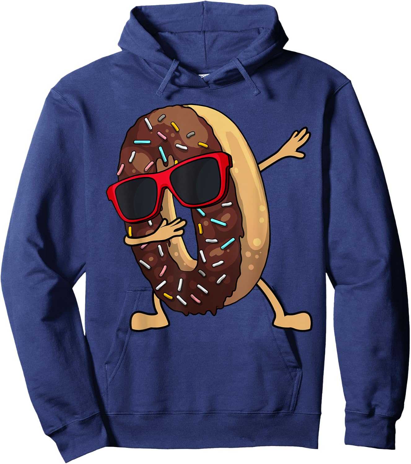 Funny Dabbing Donut Art Women Kids Youth Donut Lover Hoodie - Hoodie | Navy
