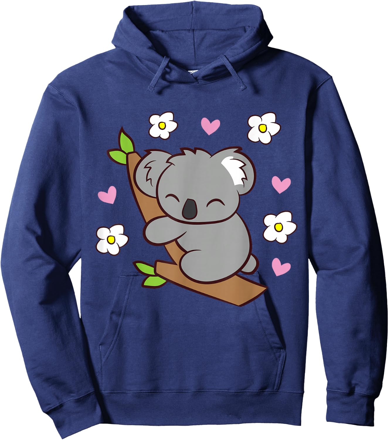 Koala Cute Koala Bear with Flowers Australia Koala Hoodie - Hoodie | Navy
