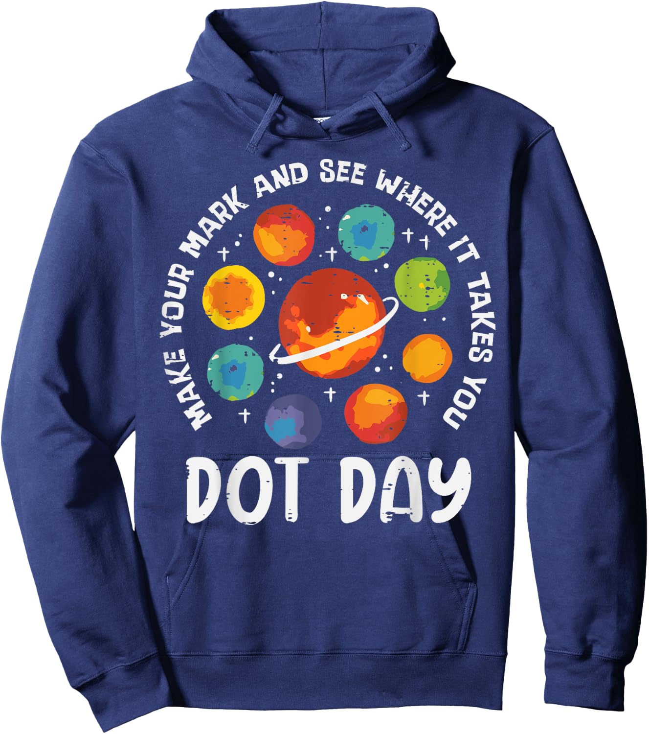 Make Mark Planets International Dot Day Men Boys Kids Hoodie - Hoodie | Navy