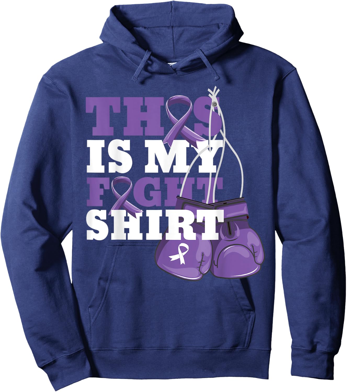 This Is My Fight Shirt Hodgkin Lymphoma Fighter Strong Hoodie - Hoodie | Navy