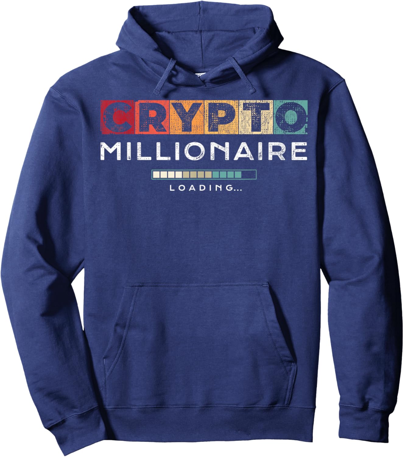 Crypto Millionaire Shirt | Vintage Bitcoin Crypto Hoodie - Hoodie | Navy