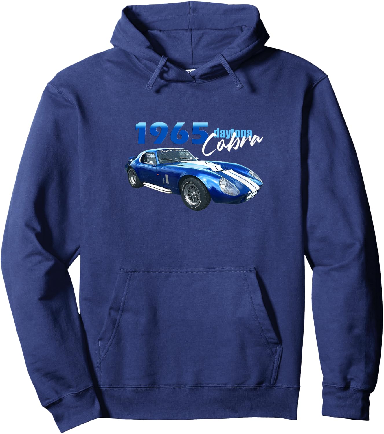 Classic Cars, Sport Cars,1965 Cobra, Racing, 1960's Daytona Hoodie - Hoodie | Navy