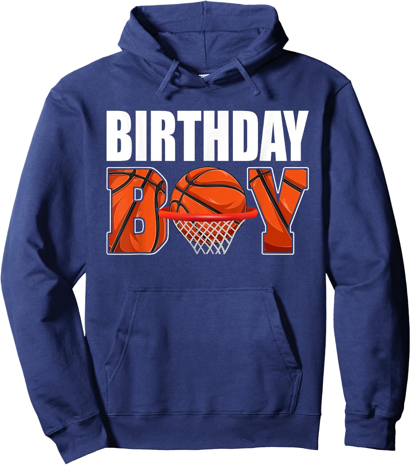 Birthday Boy Basketball Lover Birthday Party Boys Kids Hoodie - Hoodie | Navy