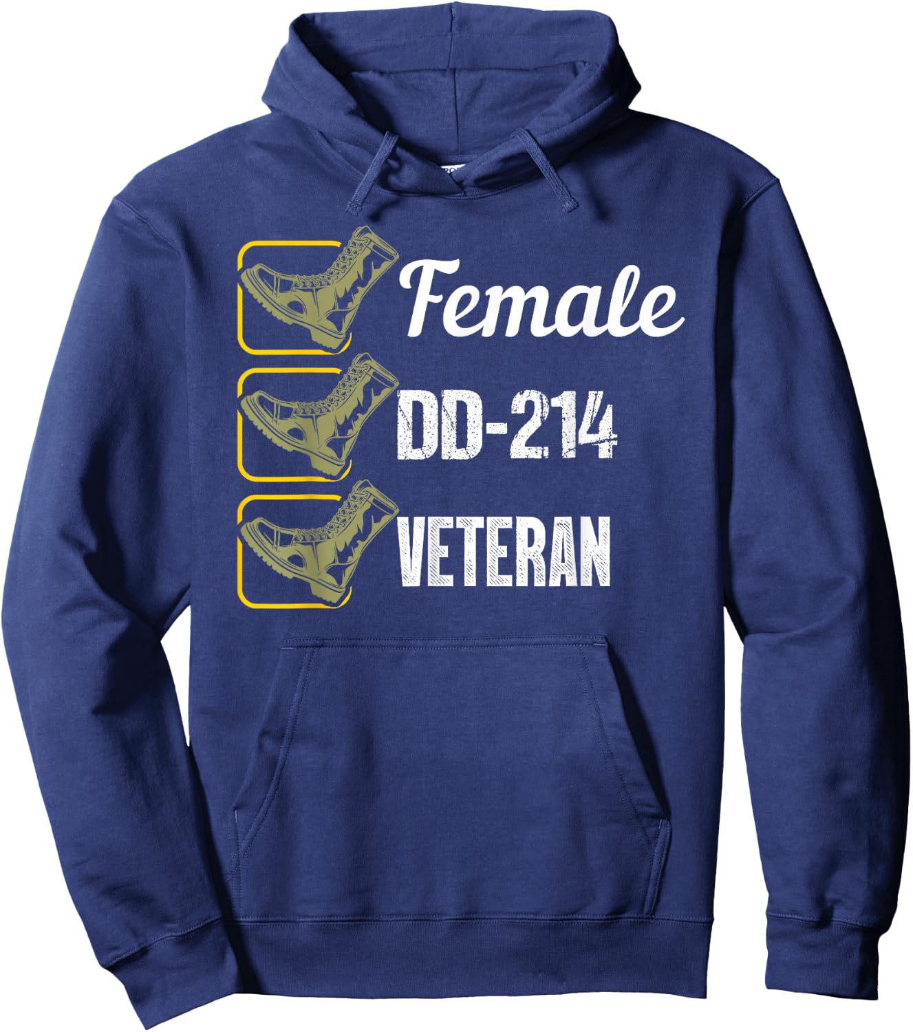Female Dd-214 Veteran Hoodie - Hoodie | Navy