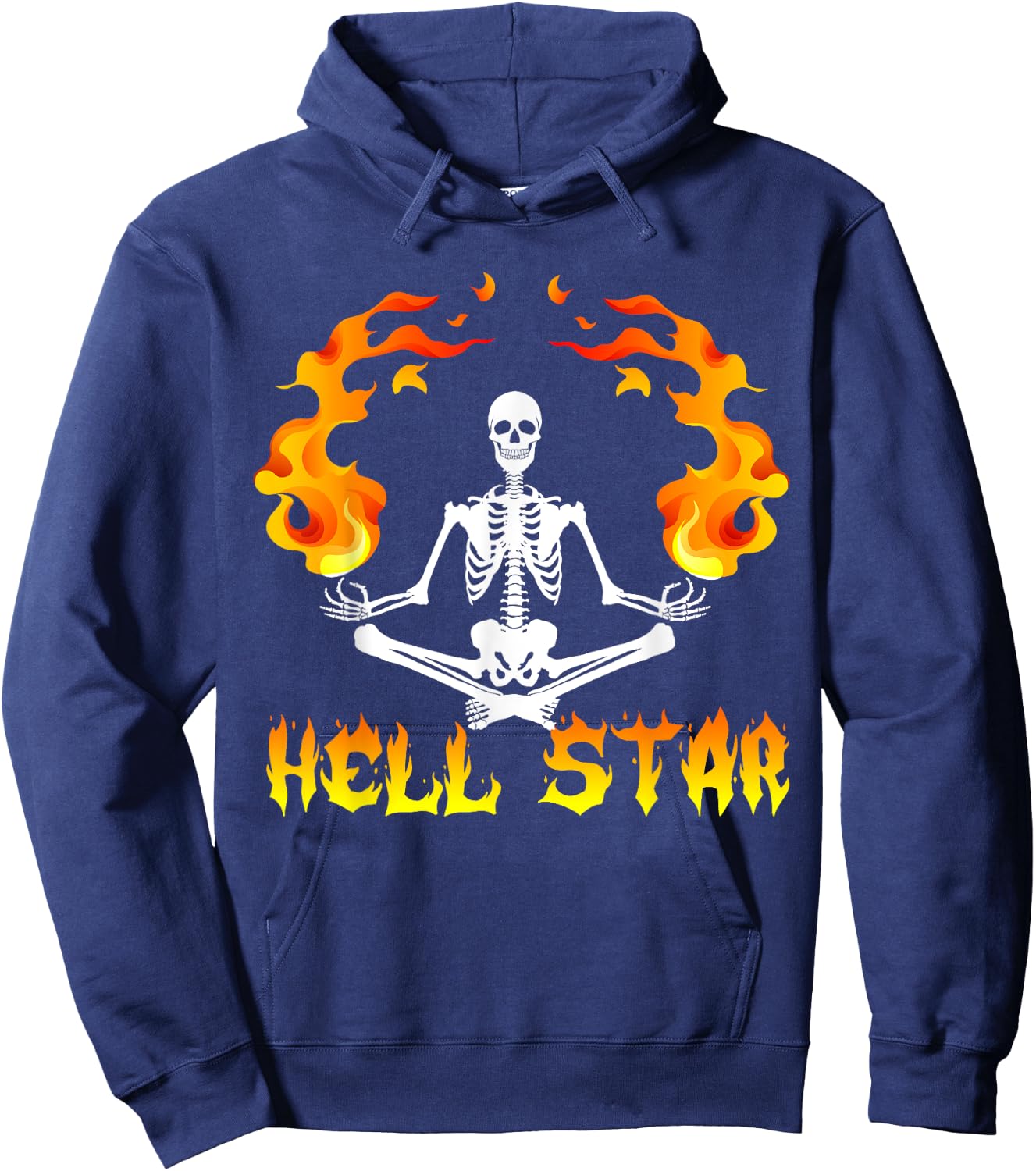 Skeletons Yoga become Hell Star Hoodie - Hoodie | Navy