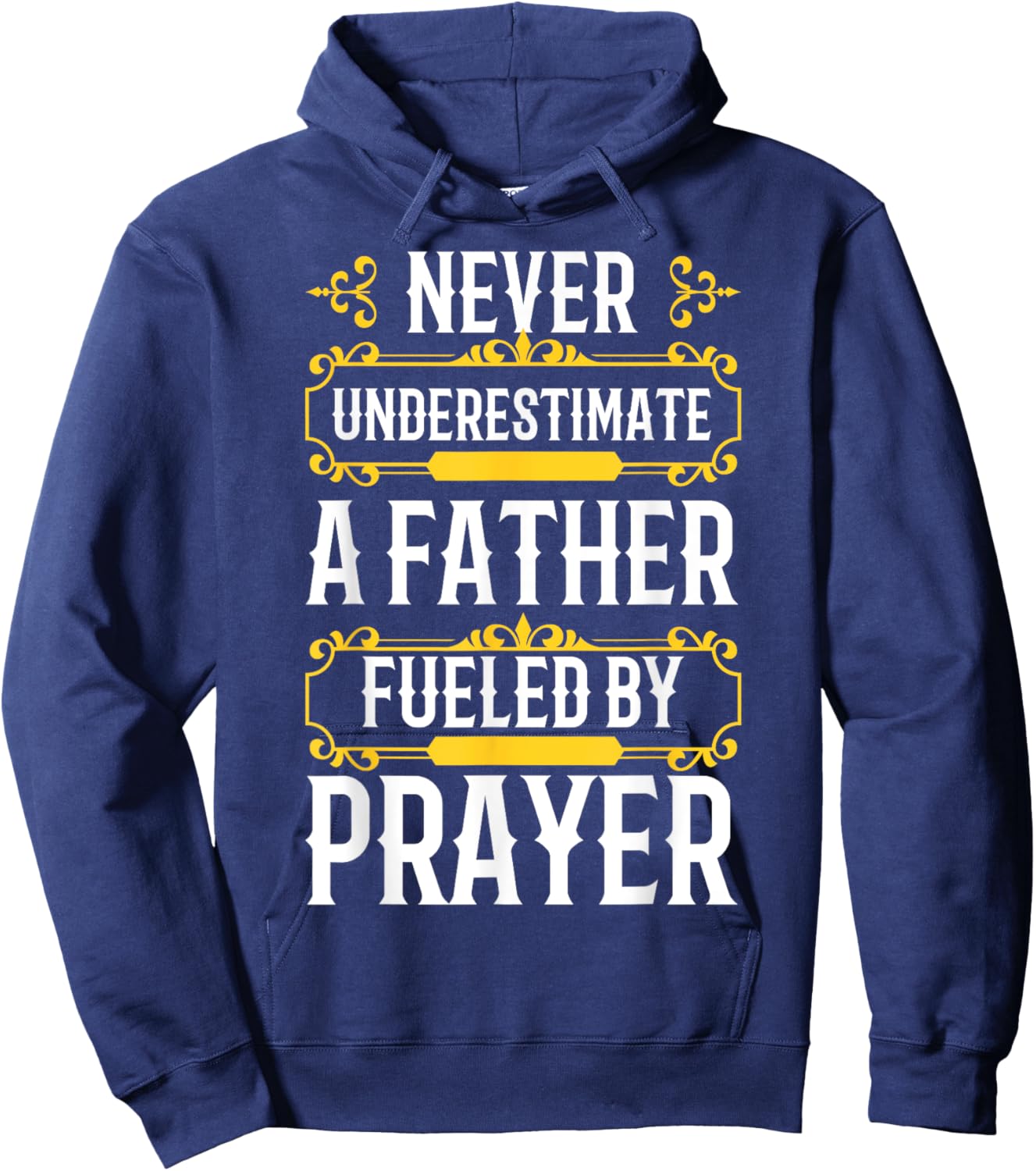 Best Dad Ever Religious Prayer Warrior Christian Fathers Day Hoodie - Hoodie | Navy