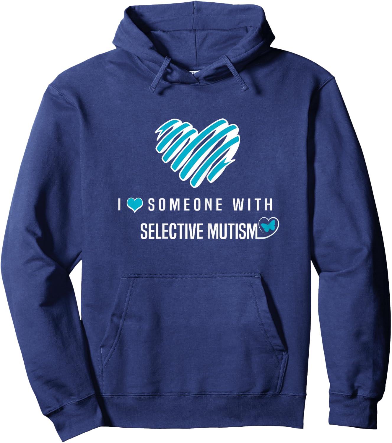 I Wear Teal For Selective Mutism Awareness Hoodie - Hoodie | Navy