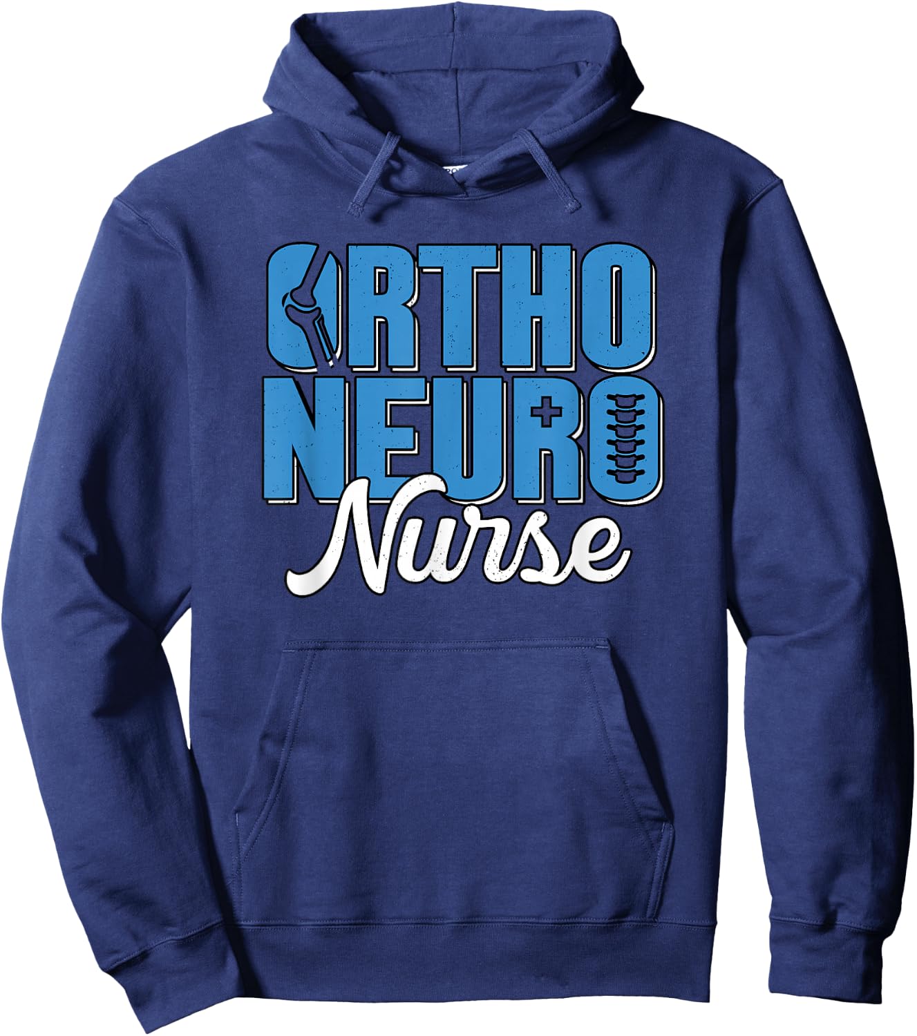 Ortho Neuro Nurse Orthopedic RN Neuroscience Nursing Hoodie - Hoodie | Navy