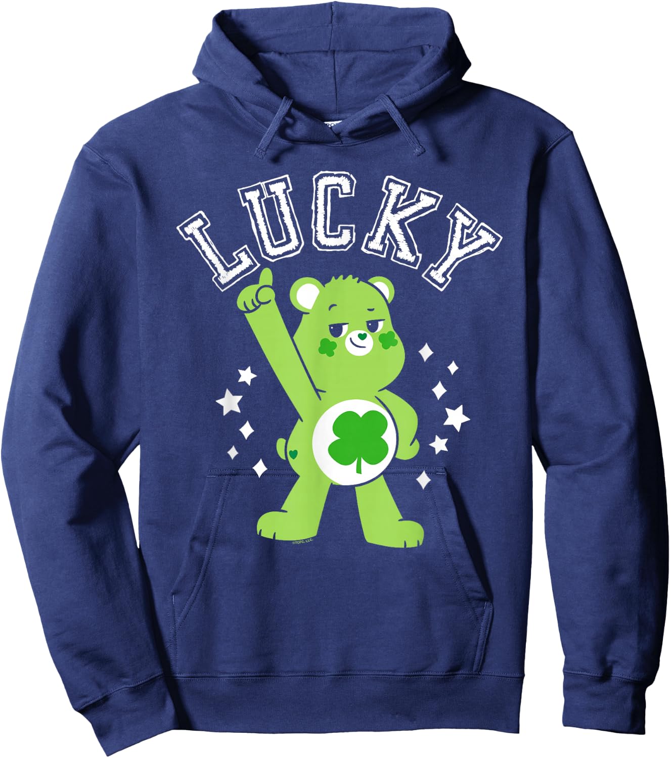 Care Bears: Unlock the Magic Good Luck Bear Lucky Collegiate Hoodie - Hoodie | Navy