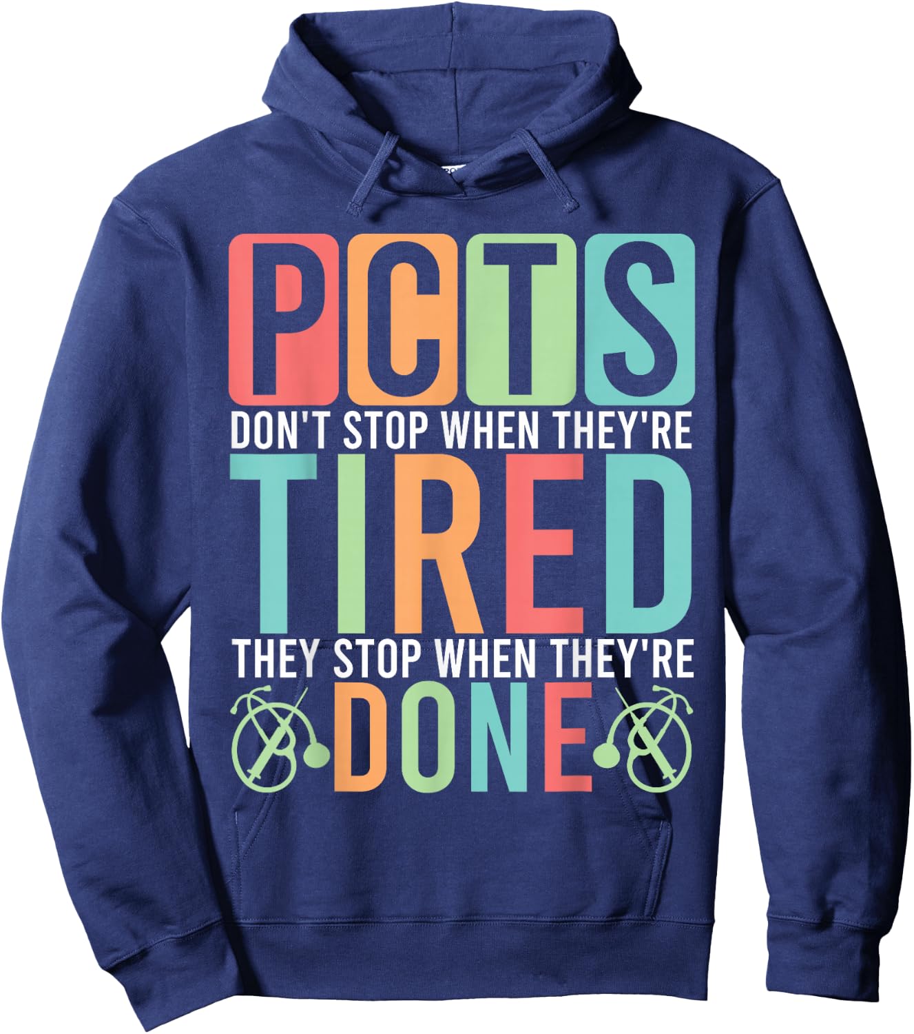Patient Care Tech Study Guide Care Technician Accessories Hoodie - Hoodie | Navy