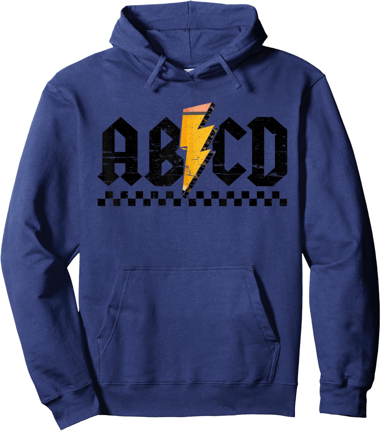 Lightning Pencil Rock'n Roll ABCD Teacher Back To School Kid Hoodie - Hoodie | Navy