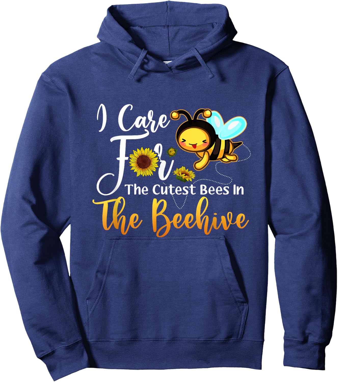 I Care For The Cutest Bees In Beehive School Nurse First Day Hoodie - Hoodie | Navy