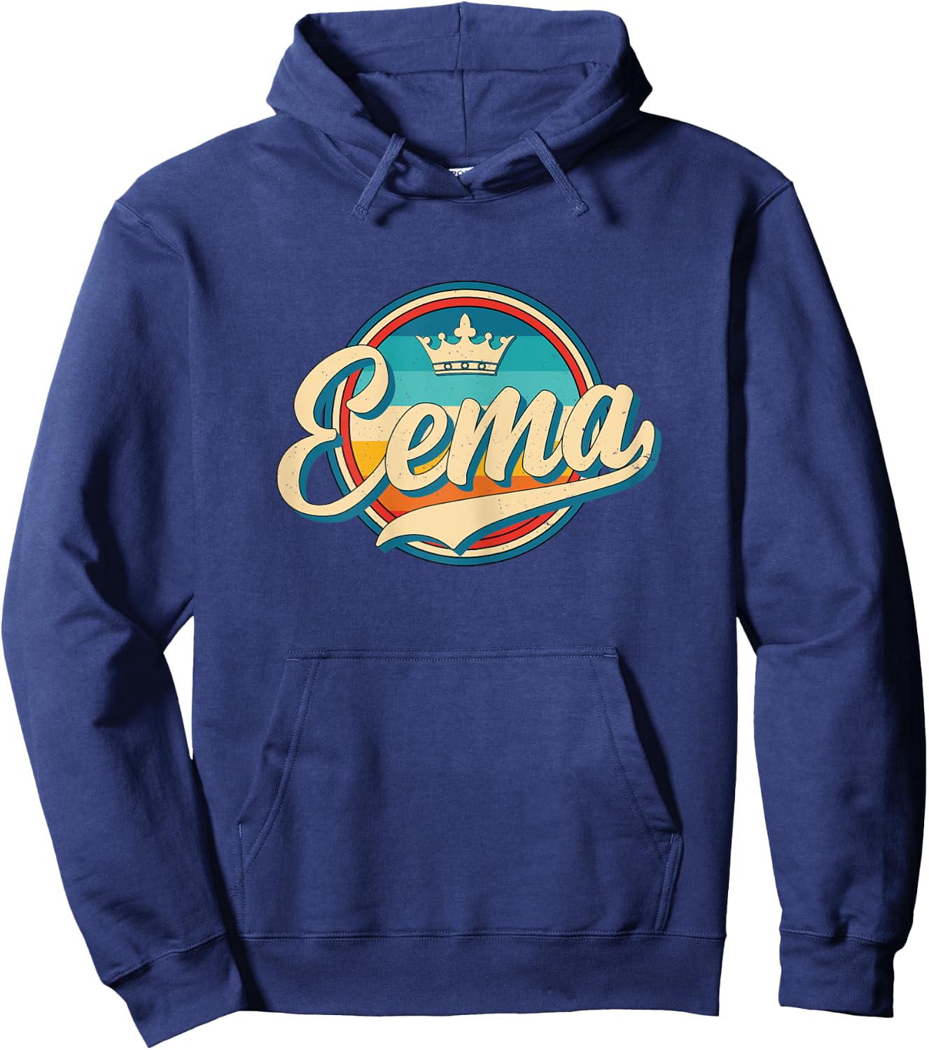 Eema Retro Name Funny Vintage Style Mother Mama Hoodie - Hoodie | Navy