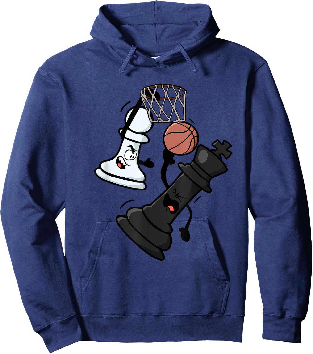 Chess Pawn Dunking on King Hoodie - Hoodie | Navy