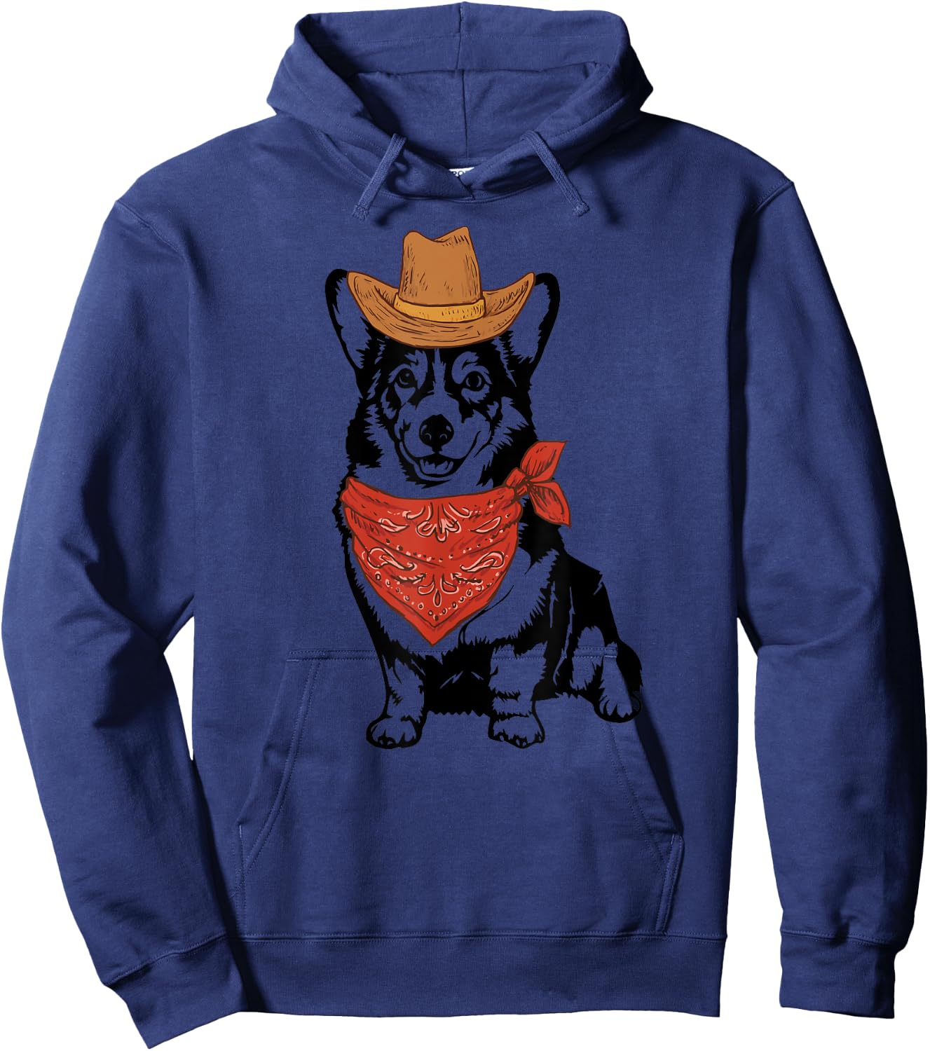 Cowboy corgi Hoodie - Hoodie | Navy