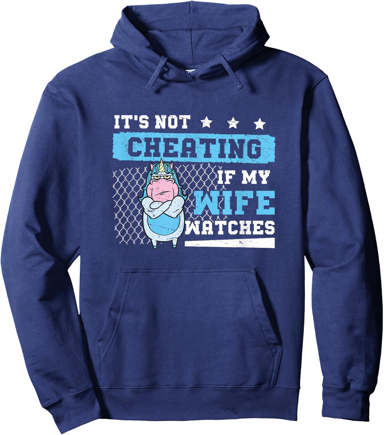 It's Not Cheating If My Wife Watches Funny Polyamory Couple Hoodie - Hoodie | Navy