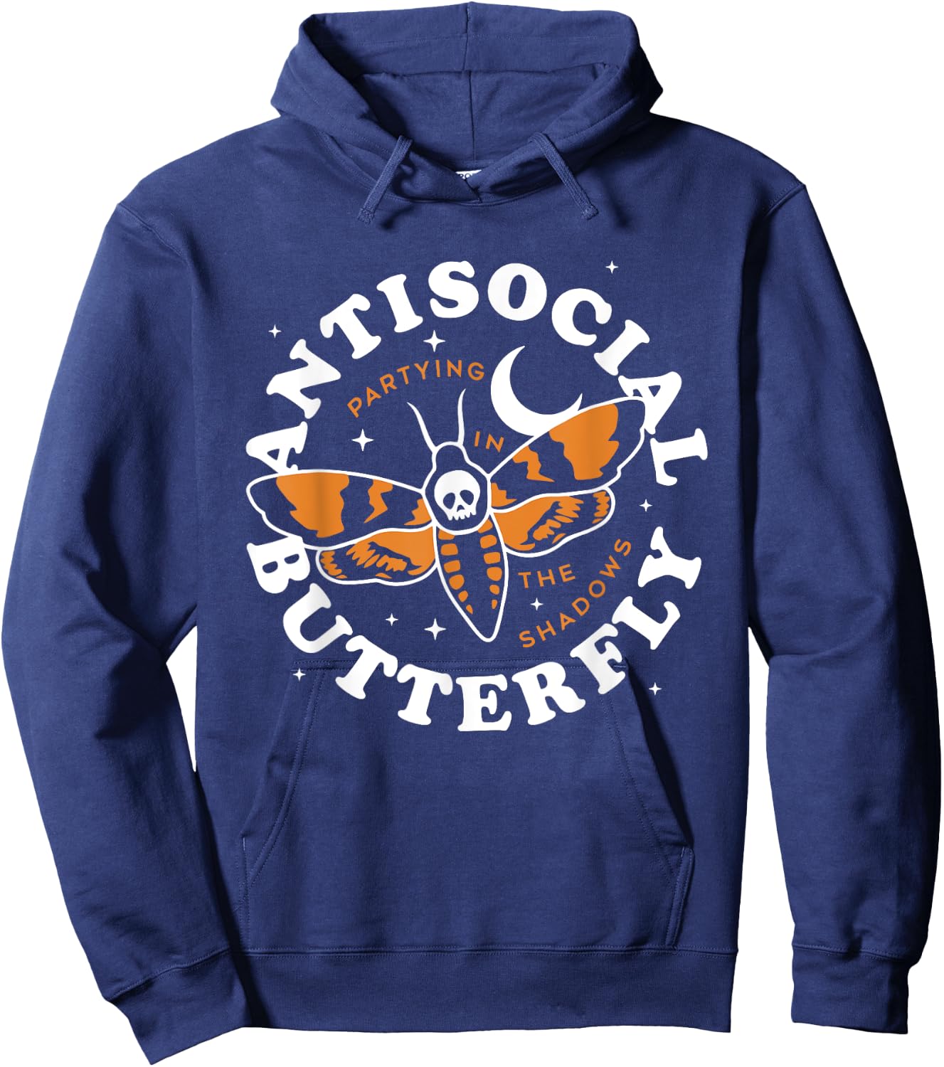 Antisocial Butterfly Partying In The Shadows Apparel Hoodie - Hoodie | Navy