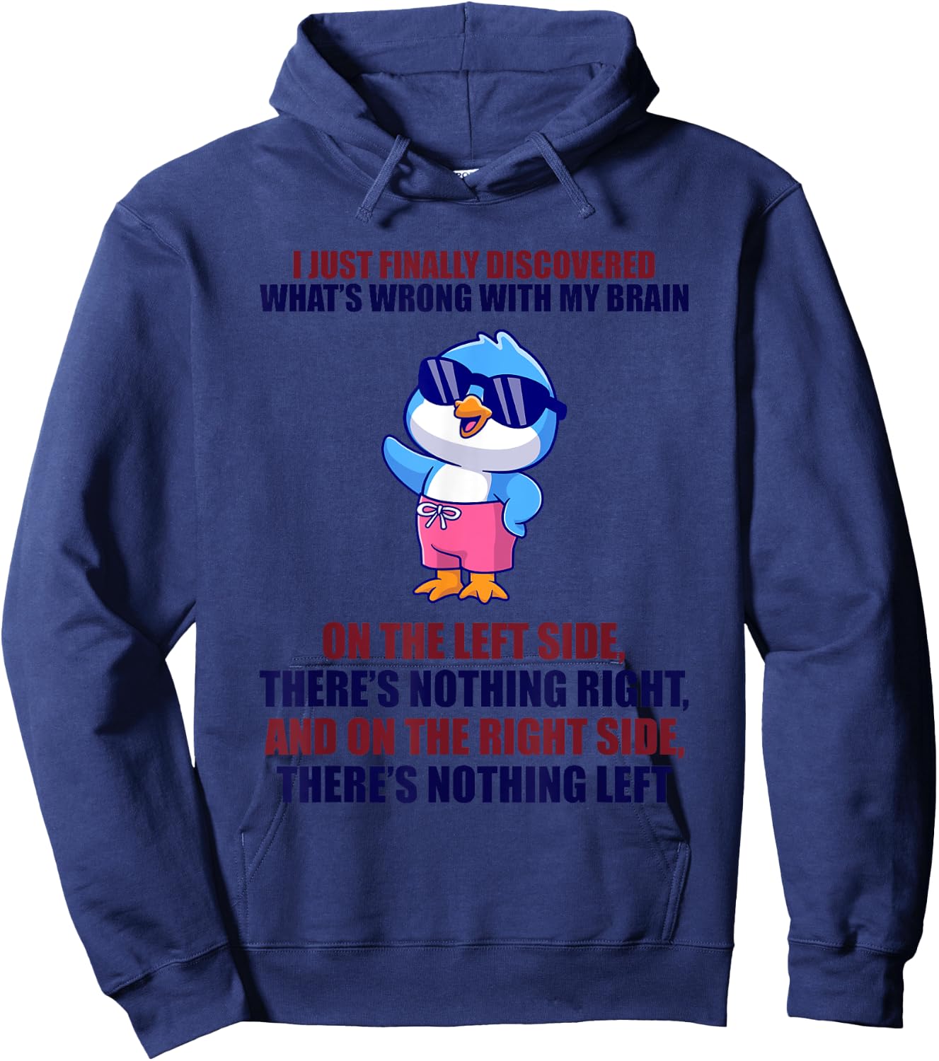 Happy I Just Finally Discovered What’s Wrong With My Brain Hoodie - Hoodie | Navy