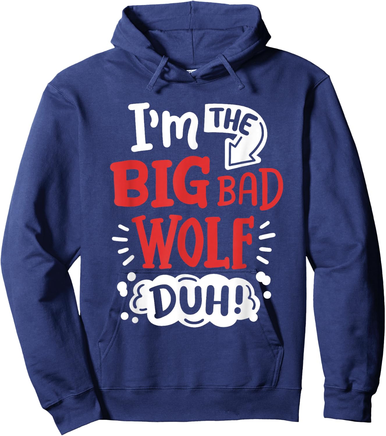 I'm The Bad Wolf Funny Easy Halloween Costume Kids Hoodie - Hoodie | Navy