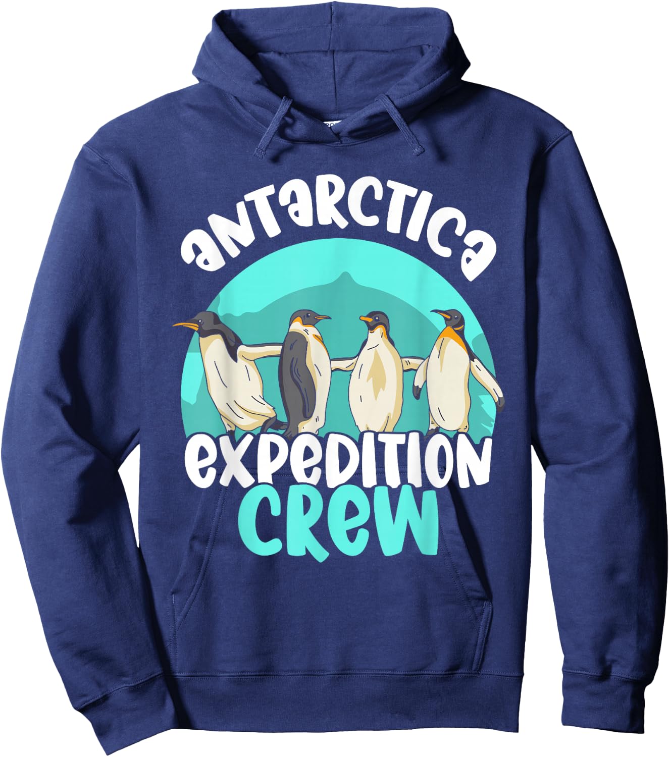 Lover Antarctica Map Cold South Antarctica Expedition Crew Penguin Retro Vintage Continent Hoodie - Hoodie | Navy