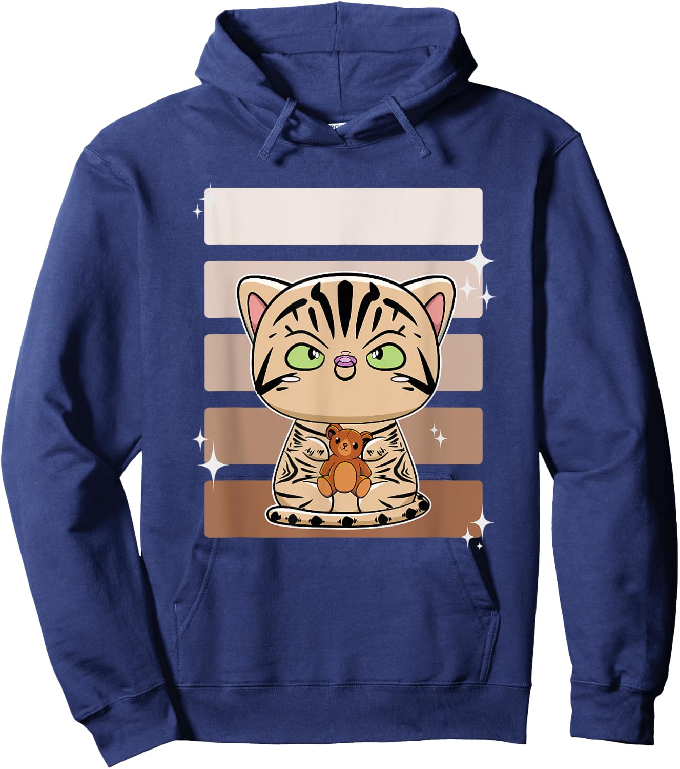 American Shorthair Anime Bear Toy Hoodie - Hoodie | Navy