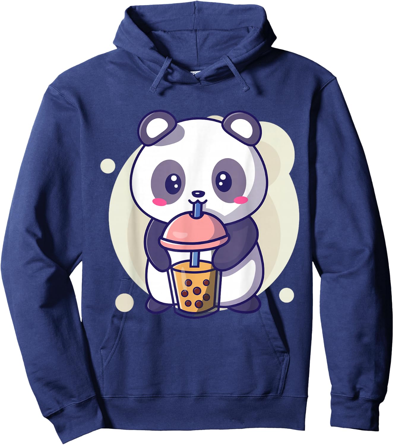 Cute Kawaii Panda Drinks Boba Bubble Tea Kawaii Aesthetic Hoodie - Hoodie | Navy