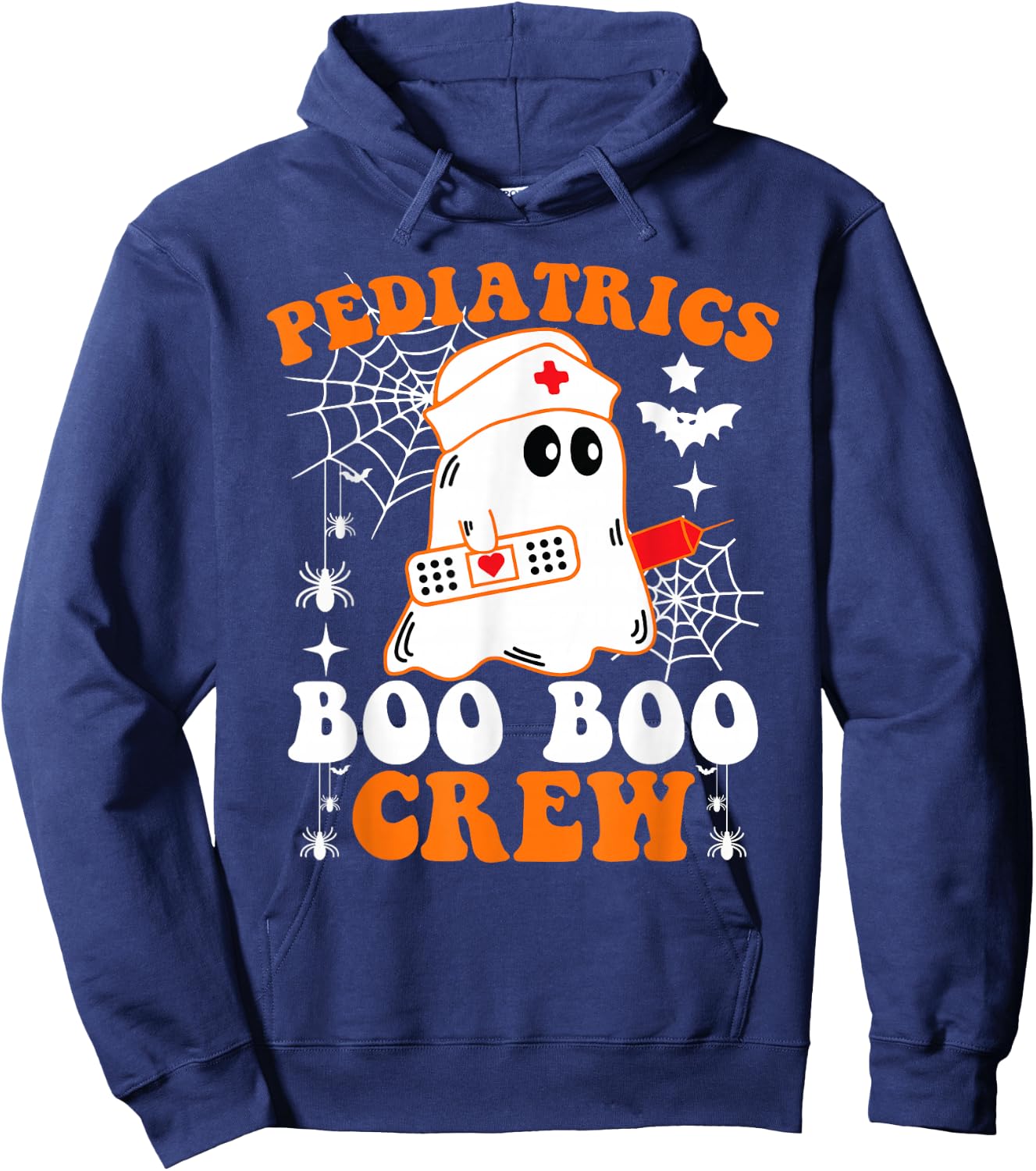 Pediatrics Boo Boo Crew Shirt Funny Nurse Ghost Halloween Hoodie - Hoodie | Navy