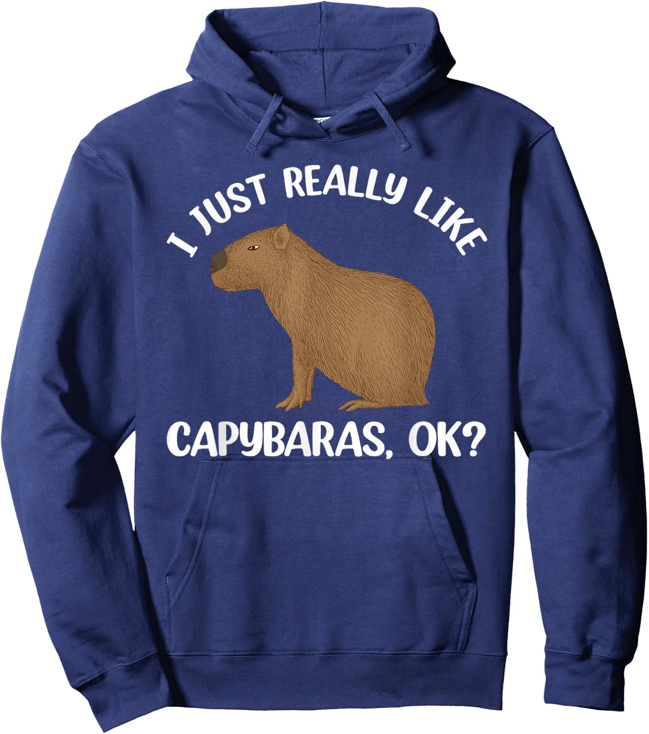 Funny Capybara Art Women Kids Rodent Capybara Lover Hoodie - Hoodie | Navy