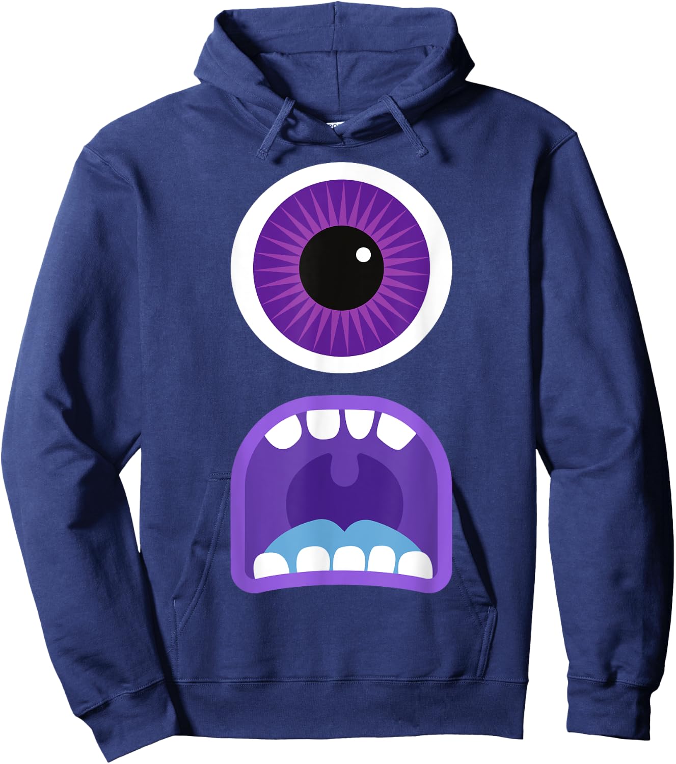 Cute Monster Face Costume Men's Women's Halloween Hoodie - Hoodie | Navy