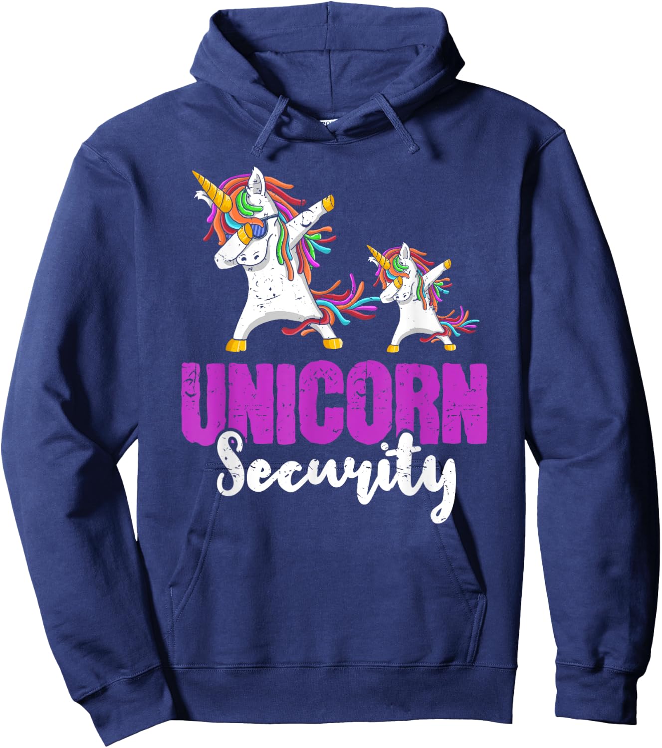 Costume Funny Unicorn Security Dad Men Hoodie - Hoodie | Navy