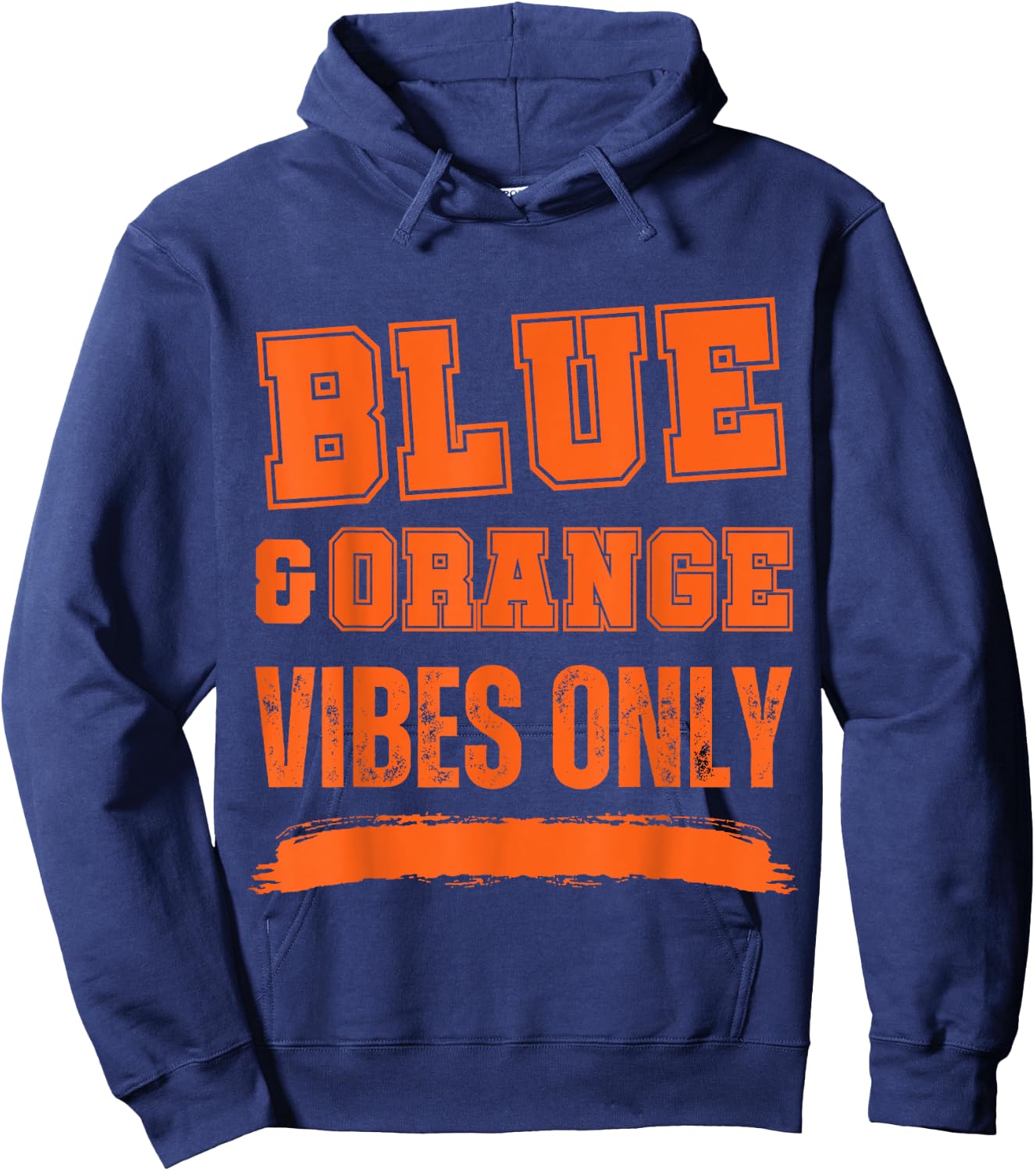 Blue and Orange Game Day Hoodie - Hoodie | Navy