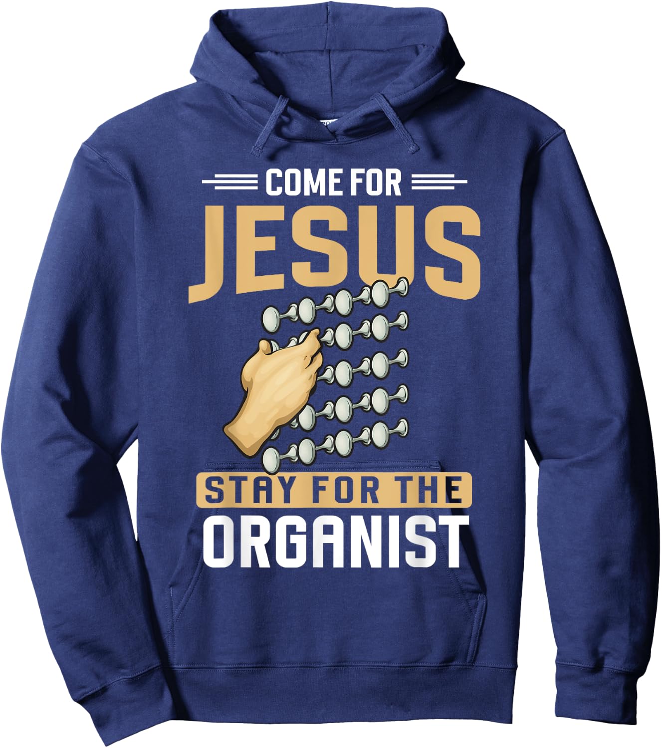 Pipe Organ Instrument Player Church Organist Hoodie - Hoodie | Navy