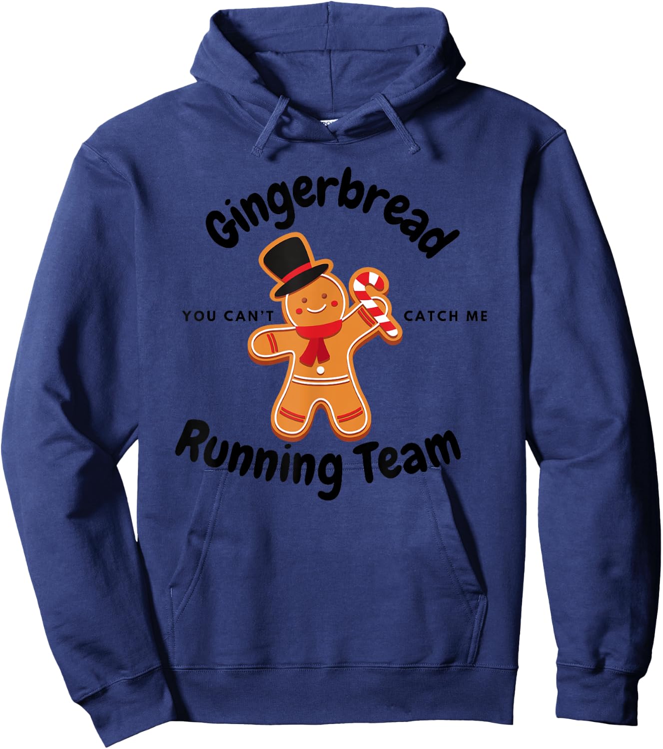 Gingerbread Running Team funny Gingerbread Christmas Hoodie - Hoodie | Navy