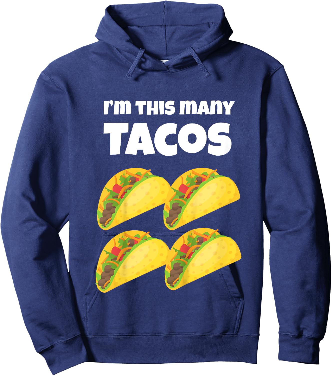 Cute Taco 4th Birthday I'm This Many Tacos 4-Year-Old Hoodie - Hoodie | Navy