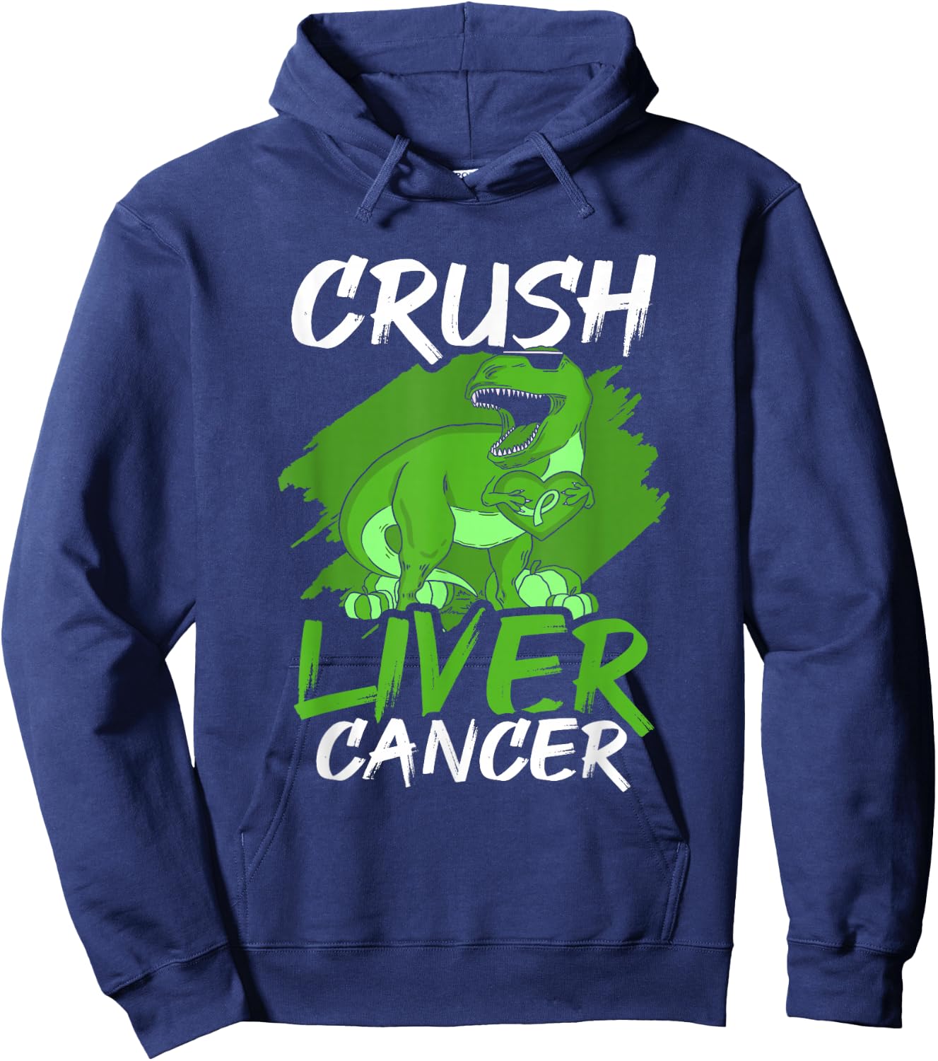 Crush Liver Cancer Awareness Hoodie - Hoodie | Navy