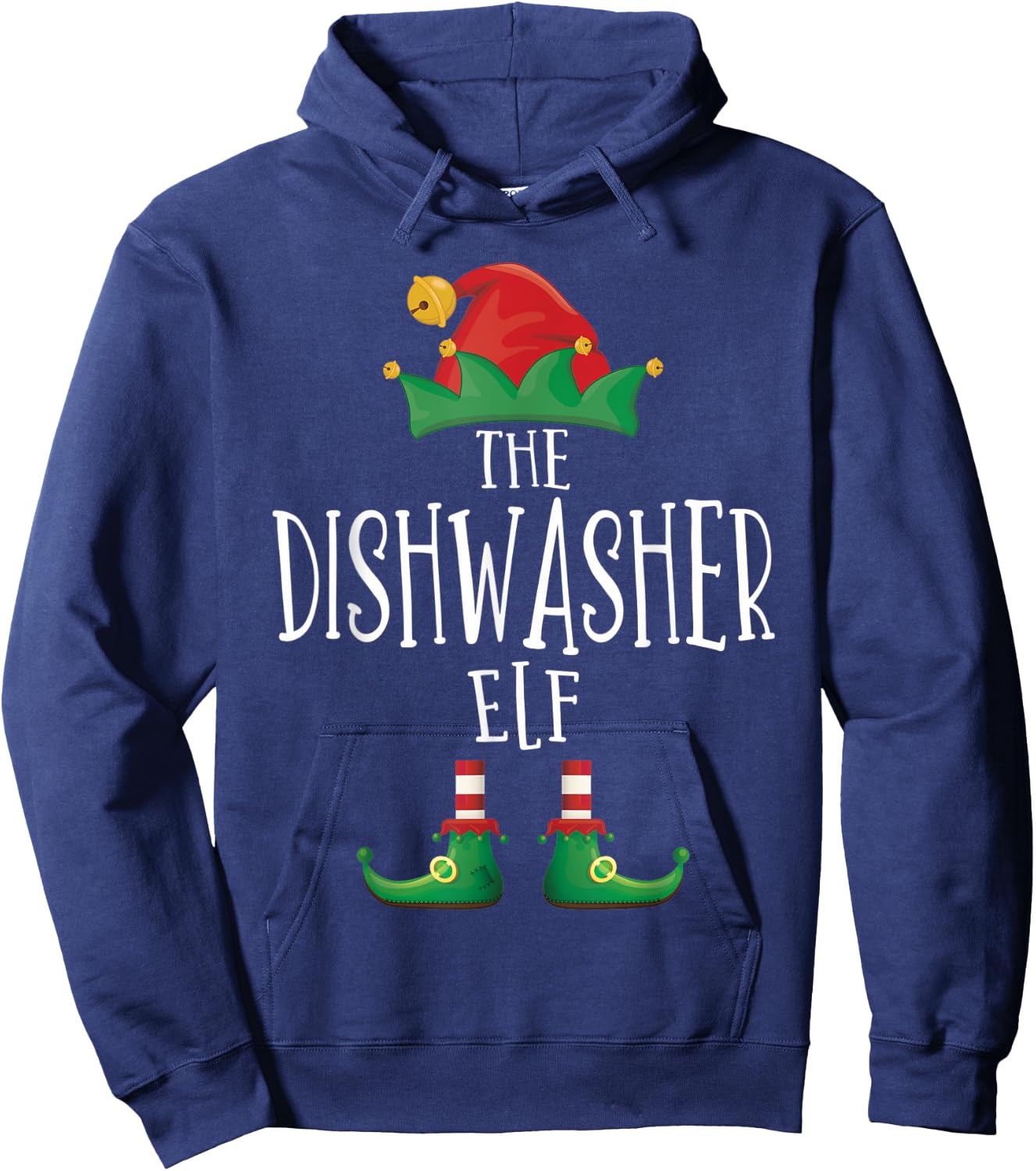 Dishwasher Elf Shirt Funny Family Matching Group Christmas Hoodie - Hoodie | Navy