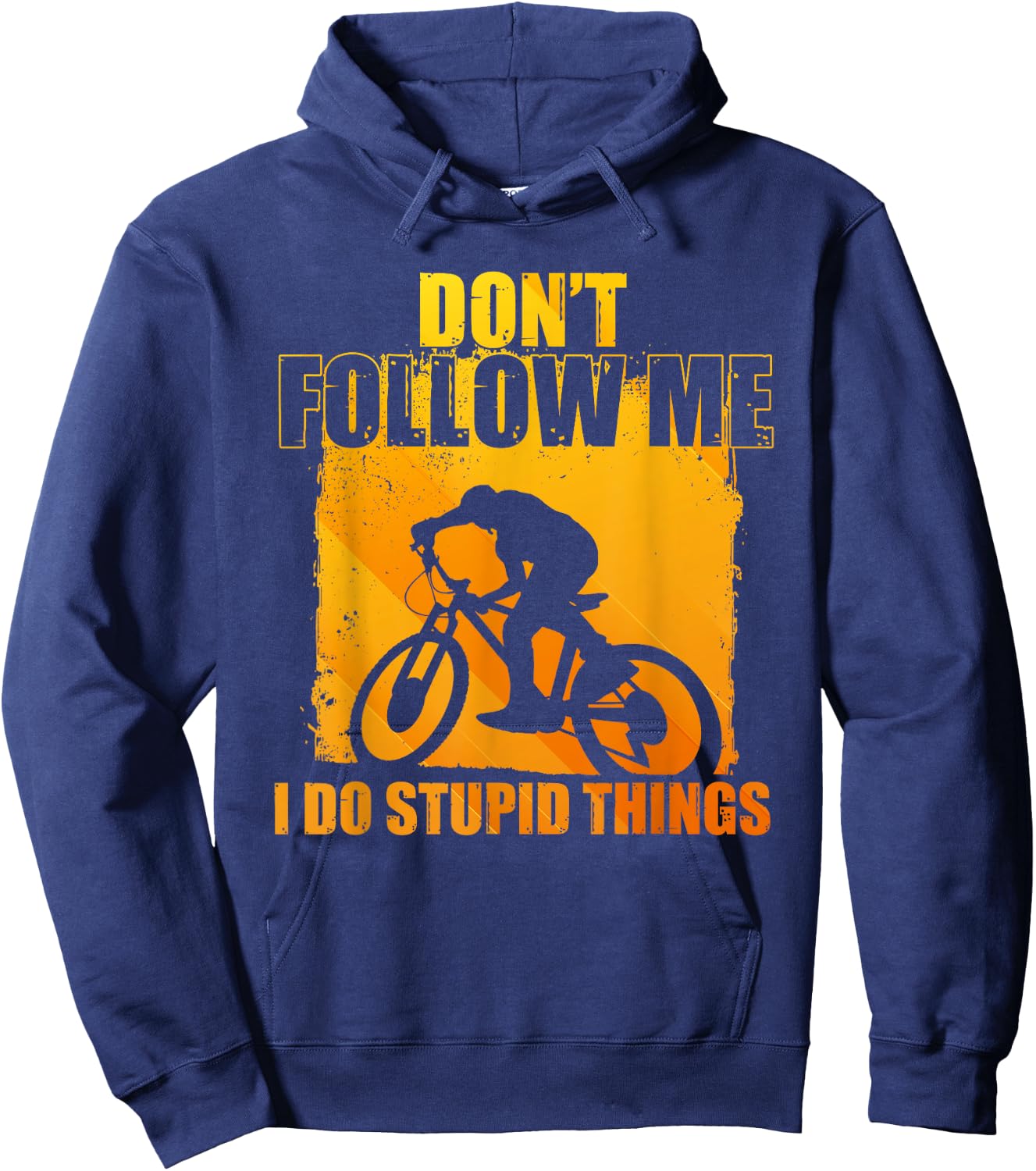 Funny Mountain Biking Art Women Cycling Downhill MTB Hoodie - Hoodie | Navy